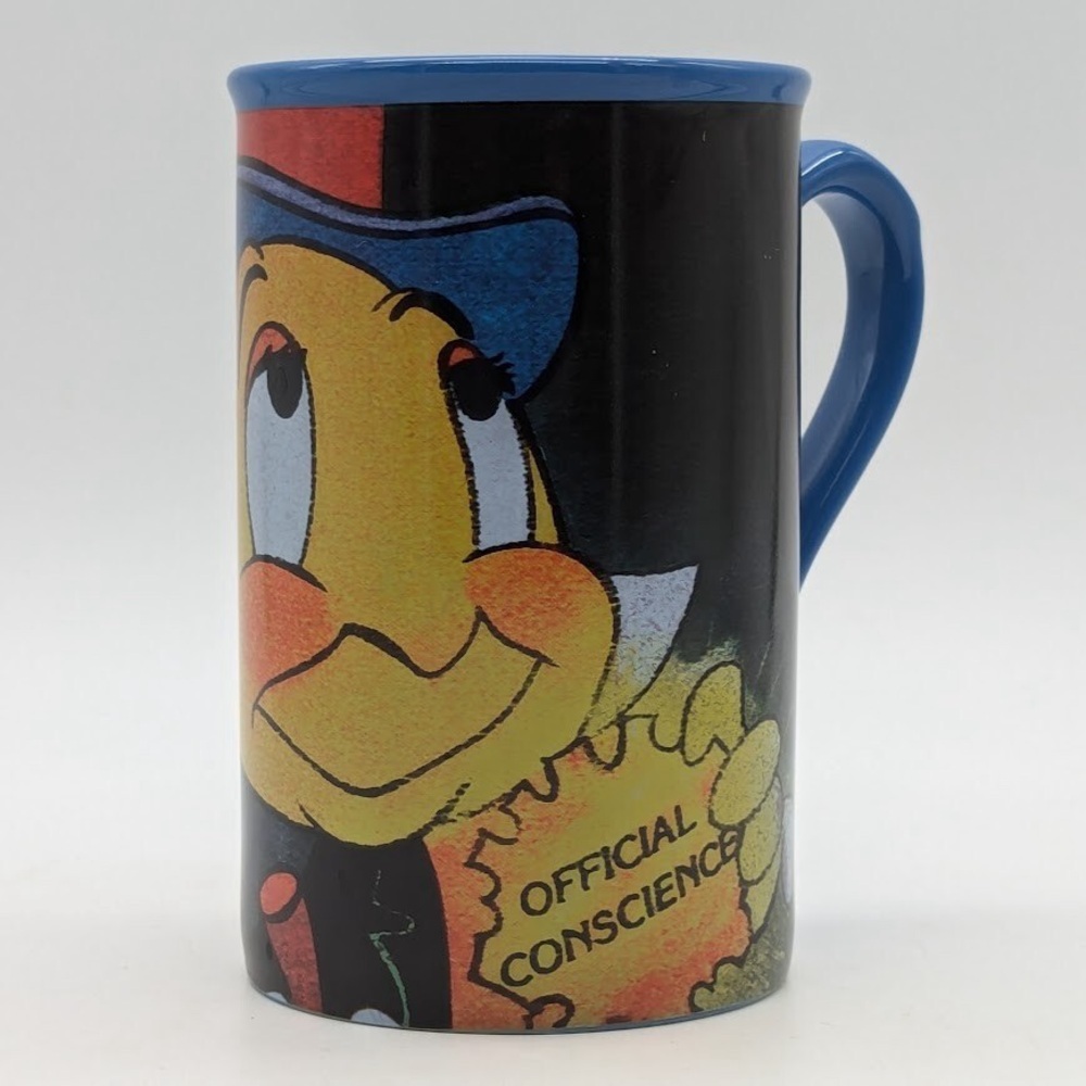 Disney pinnochio Jiminy Cricket Blue and Black Mug